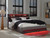 Ashley Cayberry Gray California King Upholstered Bed with Wireless Audio