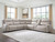 Benchcraft Gravier Gray 6-Piece Power Reclining Sectional with Storage Console