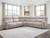 Benchcraft Gravier Gray 5-Piece Power Reclining Sectional