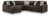 Ashley Midnight-Madness Chocolate 5-Piece Sectional with Chaise 98104/17/46(2)/64/77