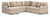 Benchcraft LadyMae Twill 5-Piece Sectional with Chaise 59404/16/34/46/56/77