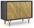Ashley Tayner Black Gold Finish Accent Cabinet