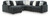 Ashley Midnight-Madness Gunmetal 5-Piece Sectional with Chaise 98105/17/46(2)/64/77
