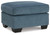 Ashley Cashton Blue Ottoman