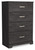 Ashley Belachime Charcoal Chest of Drawers