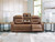 Ashley Dreamer Caramel Power Reclining Sofa with Audio Seating