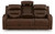 Ashley Dreamer Caramel Power Reclining Sofa with Audio Seating