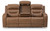 Ashley Dreamer Brown Power Reclining Sofa with Audio Seating
