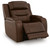 Ashley Dreamer Brown Power Recliner with Audio Seating