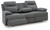 Ashley Tarrant Mocha Reclining Sofa with Drop Down Table