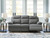 Ashley Tarrant Mocha Reclining Sofa with Drop Down Table