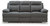 Ashley Tarrant Charcoal Reclining Sofa with Drop Down Table