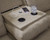 Ashley Tarrant Charcoal Reclining Sofa with Drop Down Table