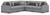 Benchcraft Bealton Salt and Pepper 5-Piece Sectional