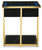Ashley Rexwell Black Gold Finish Accent Table with Speaker