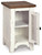 Ashley Wystfield White Brown Chairside End Table