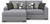 Benchcraft Bealton Salt and Pepper 2-Piece Sectional with Chaise 61305/16/65