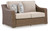 Ashley Revare Beach Beige Outdoor Loveseat with Cushion