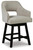 Ashley Tallenger Linen Brown Counter Height Bar Stool (Set of 2)