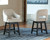 Ashley Tallenger Linen Brown Counter Height Bar Stool (Set of 2)
