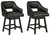 Ashley Tallenger Linen Brown Counter Height Bar Stool (Set of 2)