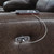 Ashley Beadel Smoke Power Reclining Loveseat with Console