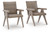 Ashley Carisbo Beige Outdoor Arm Chair (Set of 2)