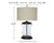 Ashley Tailynn Clear Bronze Finish Table Lamp