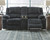 Ashley Draycoll Slate Reclining Loveseat with Console