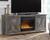 Ashley Wynnlow Gray 63" TV Stand with Electric Fireplace