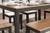 Ashley Gesthaven Natural White Dining Table with 4 Chairs and Bench (Set of 6)