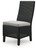 Ashley Beachcroft Black Light Gray Outdoor Side Chair with Cushion (Set of 2)