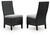 Ashley Beachcroft Black Light Gray Outdoor Side Chair with Cushion (Set of 2)