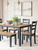 Ashley Gesthaven Natural Blue Dining Table with 4 Chairs and Bench (Set of 6)