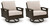 Ashley Drakes Beach Dark Brown Outdoor Swivel Lounge Chair (Set of 2)