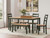 Ashley Gesthaven Natural Green Dining Table with 4 Chairs and Bench (Set of 6)
