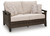 Ashley Drakes Beach Dark Brown Outdoor Loveseat with Cushion