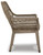 Ashley Beach Front Beige Arm Chair with Cushion (Set of 2)
