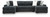 Ashley Midnight-Madness Chocolate 3-Piece Double Chaise Sectional