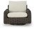 Ashley Kimora Beige Dark Brown Outdoor Swivel Lounge Chair