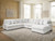 Ashley Wynncroft Manor Chalk 5-Piece Sectional with Chaise