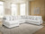 Ashley Wynncroft Manor Chalk 5-Piece Sectional with Chaise 66906/16/46(2)/56/77