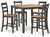Ashley Gesthaven Natural White Counter Height Dining Table and 4 Barstools (Set of 5)