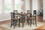 Ashley Gesthaven Natural White Counter Height Dining Table and 4 Barstools (Set of 5)