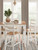 Ashley Gesthaven Natural White Counter Height Dining Table and 4 Barstools (Set of 5)
