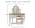 Ashley Realyn Two-tone Vanity and Mirror with Stool (Set of 3)