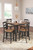 Ashley Gesthaven Natural Blue Counter Height Dining Table and 4 Barstools (Set of 5)