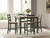 Ashley Gesthaven Natural Green Counter Height Dining Table and 4 Barstools (Set of 5)