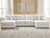 Ashley Wynncroft Manor Chalk 4-Piece Double Chaise Sectional