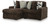 Ashley Midnight-Madness Gunmetal 2-Piece Sectional with Chaise 98105/17/64